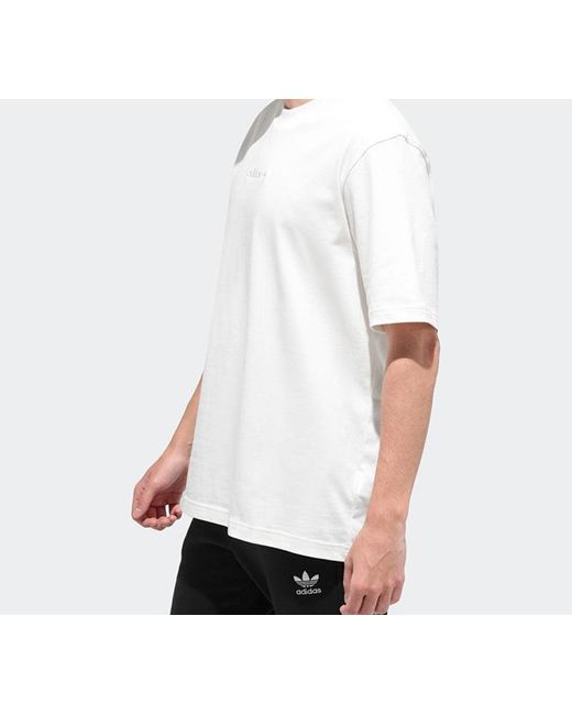 Adidas White Originals Embroidered Logo Short Sleeve for men