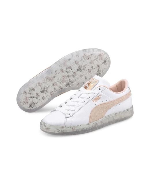 PUMA White (Wmns) Basket 'In Bloom