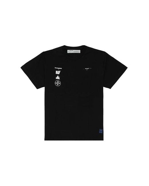 Off-White c/o Virgil Abloh Back Photo Printing Hort Leeve Black T-hirt for men
