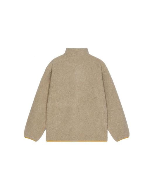 New Balance Natural Contrasting Colors Knit Suede Sports Stand Collar Logo Jacket Couple Style