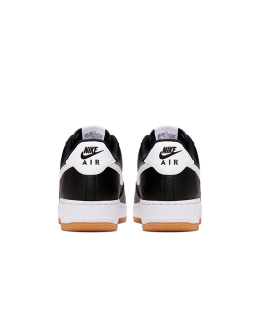Nike Black Air Force 1 Low 'Gum' for men