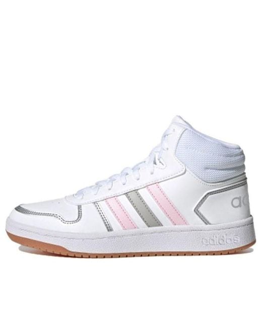 Adidas White (Wmns) Hoops 2.0 Mid