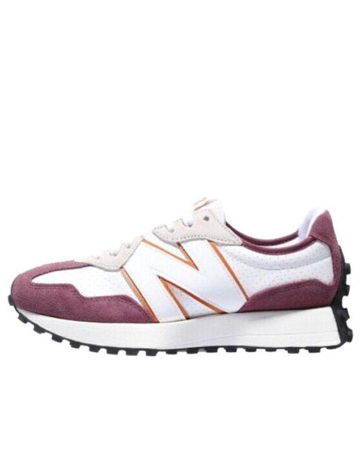 New Balance White 327 Plum' for men