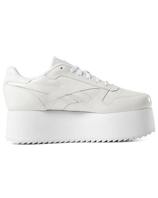 Reebok White (Wmns) Gigi Hadid X Classic Leather Triple Thick Sole Casual Skateboarding Shoes