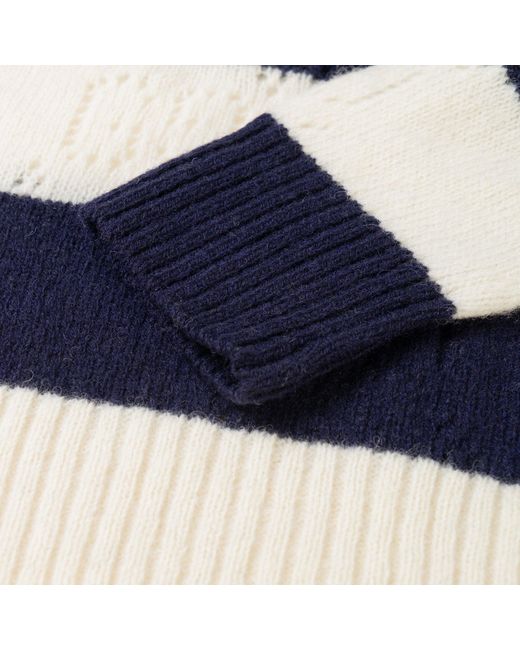 Gucci Blue (Wmns) Tiger Wool Sweater With Embroidery Tiger And Flower 'Ivory'