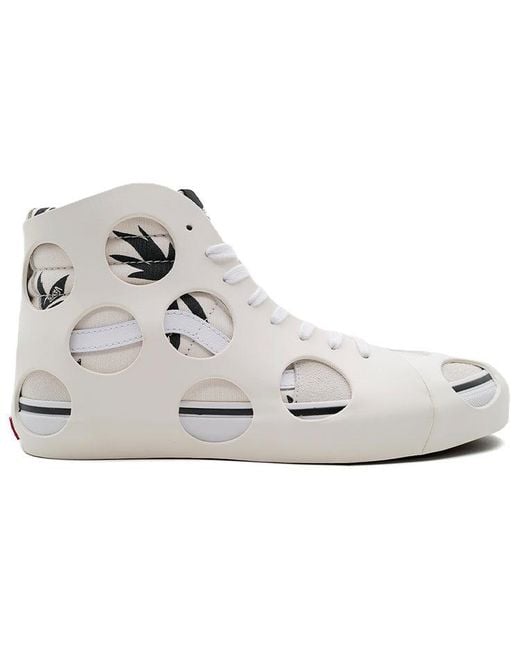 Vans White Sk8-Hi Cage Vlt Lx 'Polka Dot Checkered for men