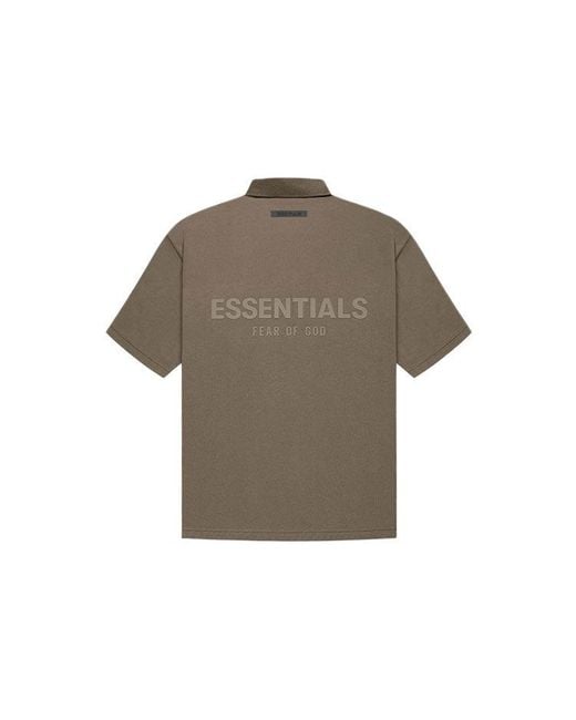 Fear Of God Brown Fw21 Logo Polo Shirt 'Harvest' for men