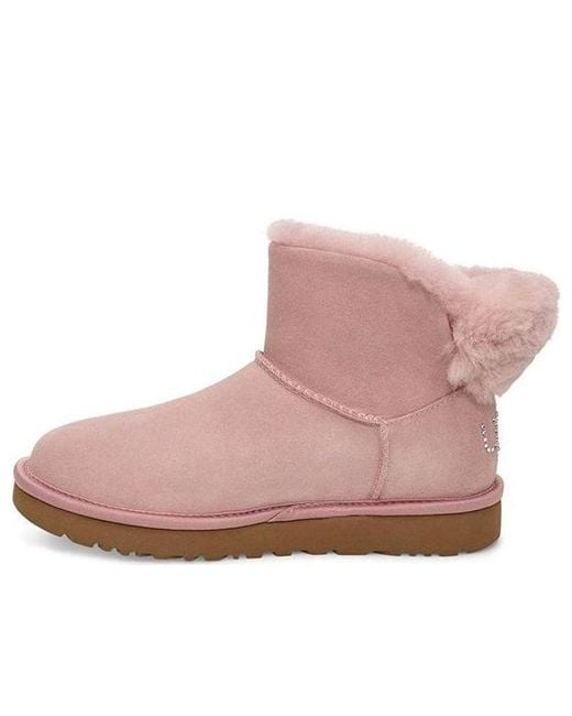 Ugg Pink (Wmns) Classic Bling Mini Fleece Lined