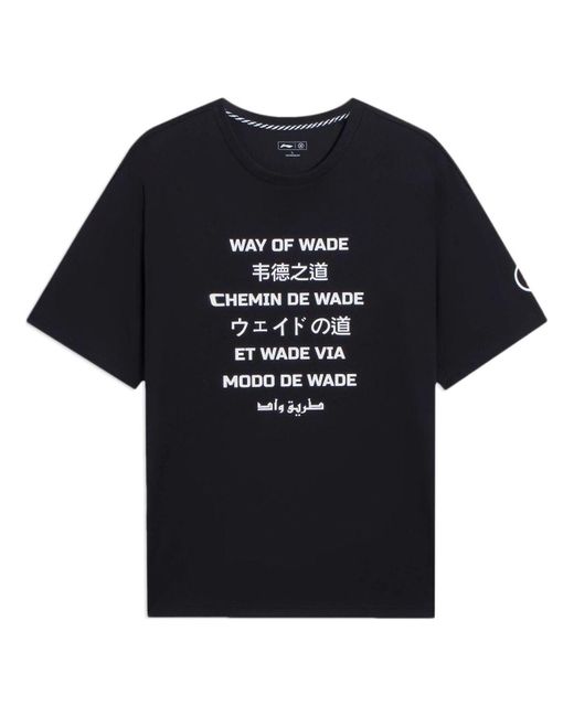 Li-ning Black Way Of Wade Graphic Loose Fit T-Shirt for men