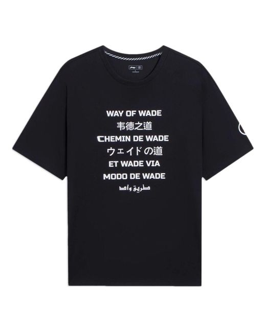 Li-ning Black Way Of Wade Graphic Loose Fit T-shirt for men