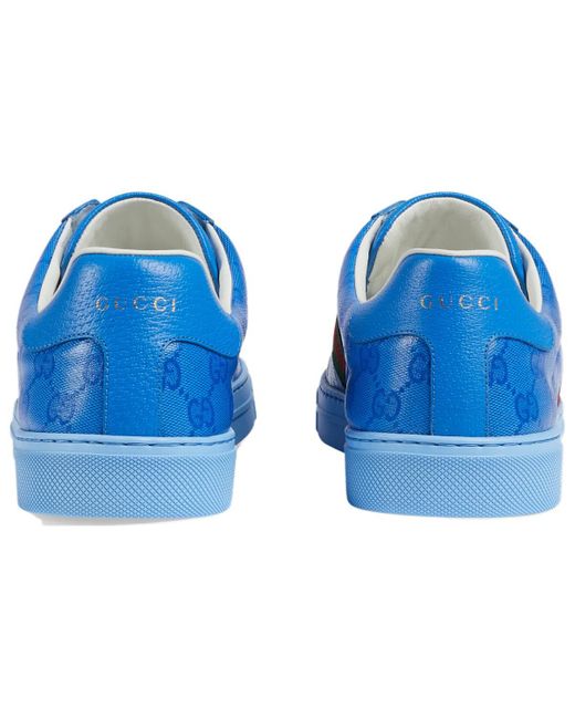 Gucci Blue Ace Gg Crystal Canvas for men