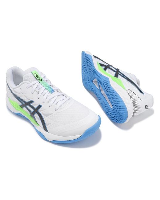Asics Blue Gel-Tactic 12 Lime Burst' for men