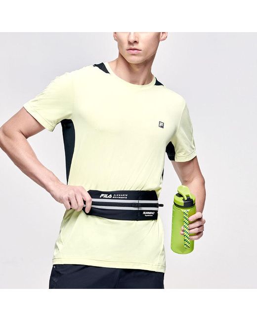 Fila Green Logo Letter Printing Round Collar for men