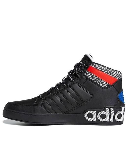 Adidas Black Hard Court High 'Overbranding' for men