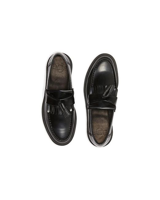 Dr. Martens Black Adrian Smooth Leather Tassel Loafers for men