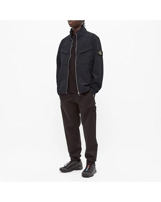 Stone Island Blue Soft Shell-R Jacket for men