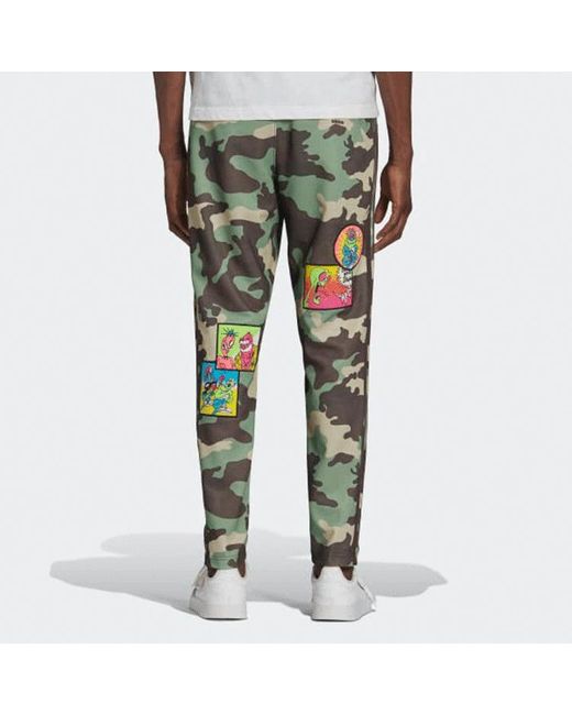 Adidas Green Originals X Jeremy Scott Crossover Camouflage Sports Pants/Trousers/Joggers for men