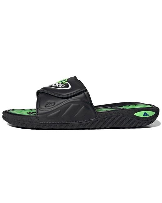 Adidas Blue Reptossage Slides Cozy Wear-Resistant Flat Heel Sports Slippers for men