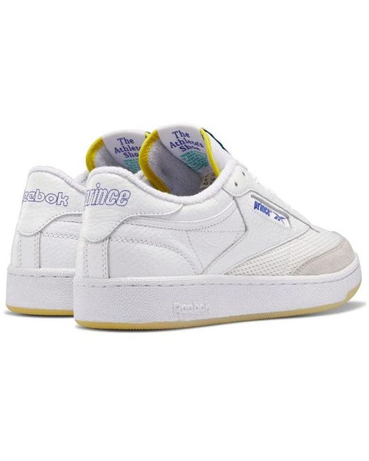 Reebok White Prince X Club C 85 Bright Cobalt' for men