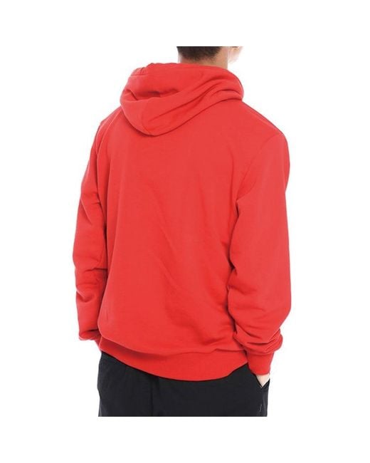 Converse Red Finger Letter Print Hooded Drawstring Sweatshirt for men