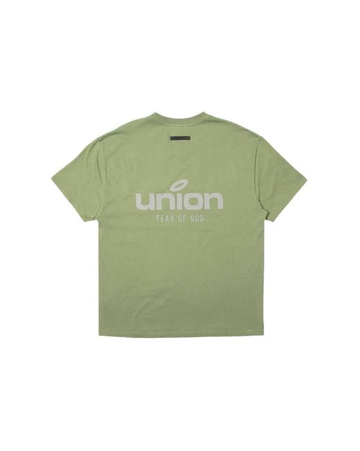 Fear Of God Green X Union La Fw21 Vintage Tee Army for men