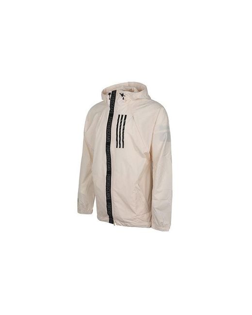 Adidas Natural Wnd M Casual Sports Hooded Woven Jacket for men