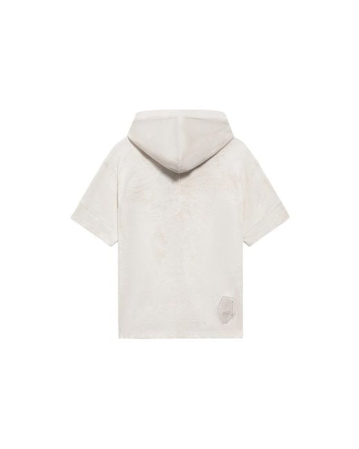 Li-ning White X Jackie Chan Short Sleeve Hoodie 'Pearl' for men