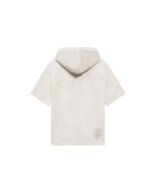 Li-ning White X Jackie Chan Short Sleeve Hoodie 'Pearl' for men
