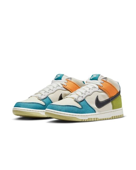 Nike Blue Dunk Mid 'Pale Ivory Multi' for men