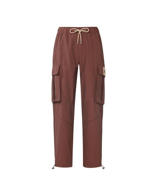 Nike Red Flight Heritage Big Pocket Cargo Woven Drawstring Casual Joggers/Pants/Trousers Chocolate for men