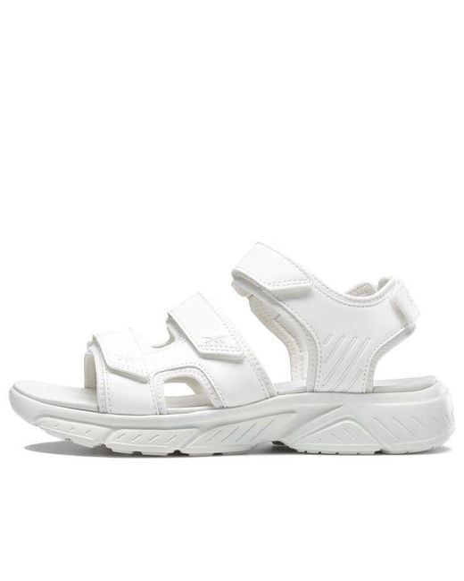Reebok White Hyperium Sandal Velcro Open Toe Flat Heel Sports Sandals