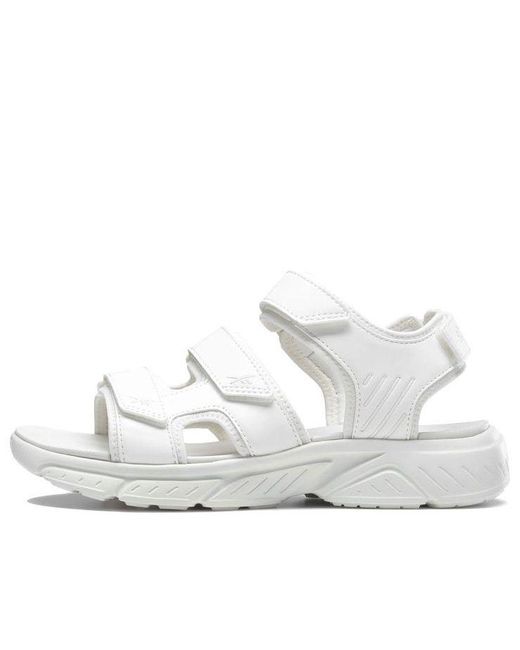 Reebok Hyperium Velcro Open Toe Flat Heel Sports White Sandals Lyst