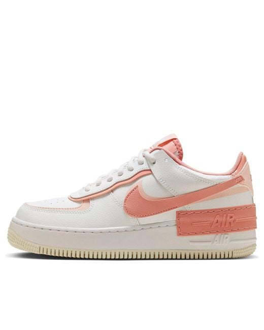 Nike White (Wmns) Air Force 1 Shadow Coral'