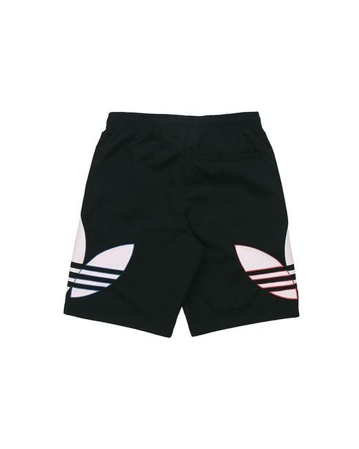 Adidas Black Originals Tricolor Logo Printed Dri-Fit Training Sports Shorts for men