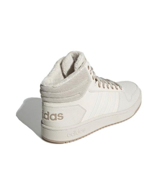 Adidas White Hoops 2.0 Mid for men