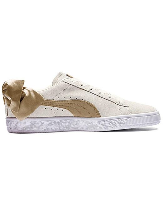 PUMA White (Wmns) Suede Bow Varsity
