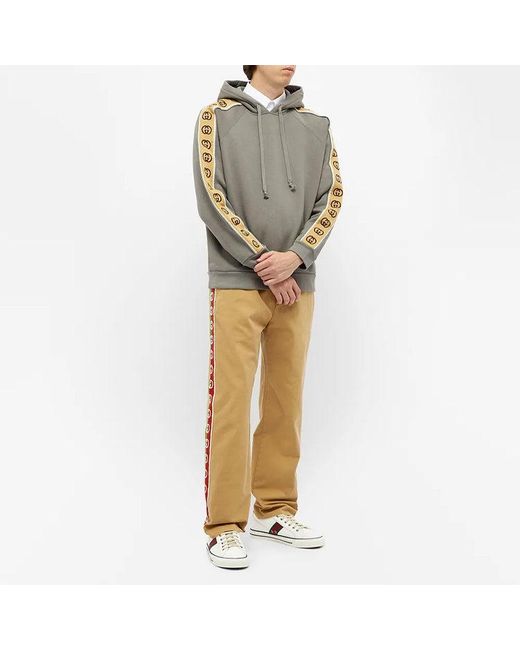 Gucci Gray Gg Side Striped Detail For for men