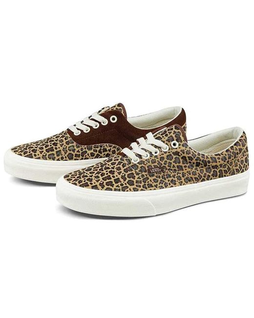 Vans Metallic Era Low Top Retro Skate Shoes Leopard Print for men