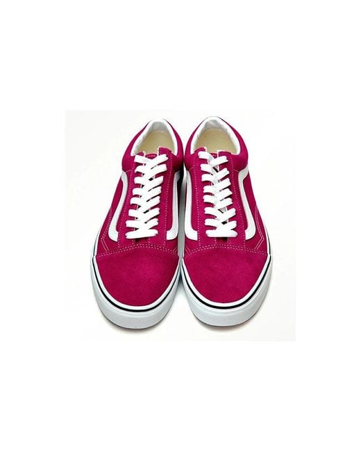 Vans Red Old Skool Retro Low Tops Casual Skateboarding Shoes Rose for men