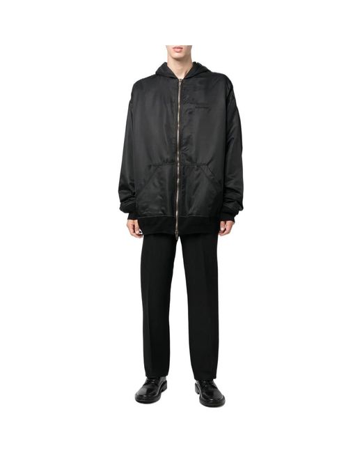 Balenciaga Black 3B Sports Icon Padded Zip-Up Hoodie