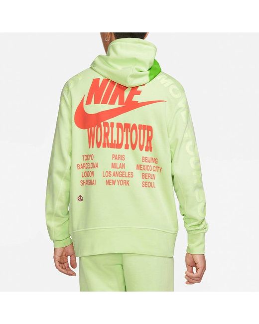 Nike Green Alphabet Printing Sports Pullover for men