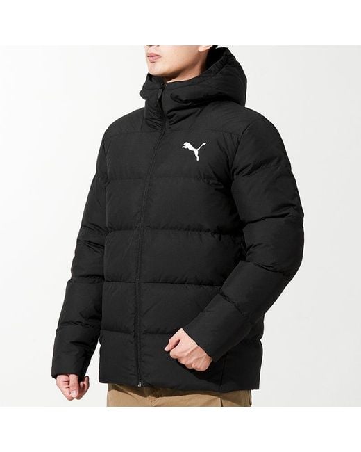 PUMA Black Logo Down Jacket for men