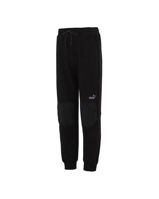 PUMA Black Logo Sweatpants for men