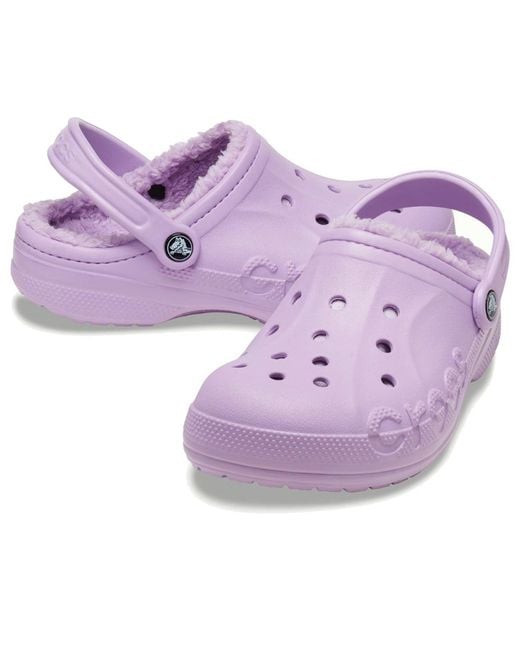 CROCSTM Purple Baya Lined Clogs 'Orchid'