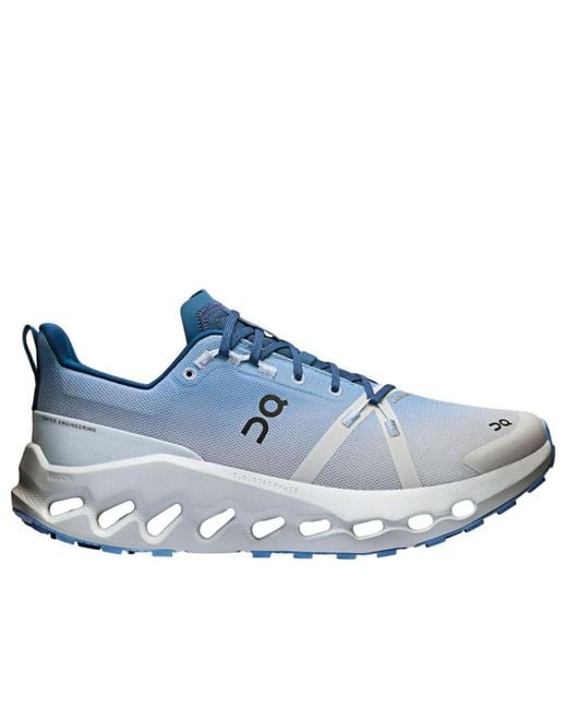 On Shoes Blue Cloudsurfer Trail Waterproof 'Chambray Glacier' for men