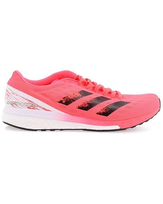 Adidas Pink Adizero Boston 9 'Signal' for men
