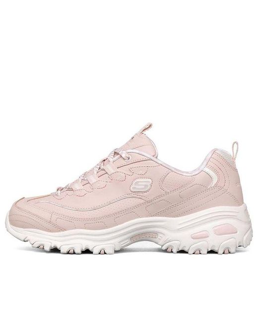 Skechers Pink (Wmns) D'Lites 1.0 Low Running Shoes
