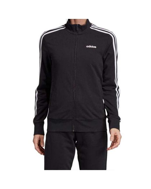 Adidas Black (Wmns) Essentials 3-Stripes Track Jacket Asia Sizing Whiteb'