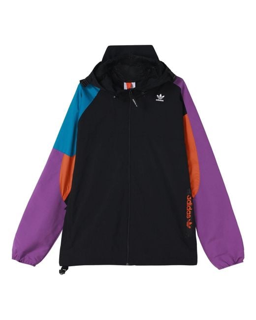 Adidas Blue Originals Colorblock Athleisure Casual Sports Jacket for men