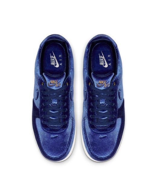 Nike Blue Air Force 1 Low '07 Premium Velour' for men